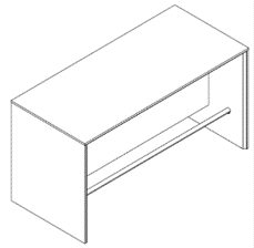 M20-HT-2009 Bar Table — Walnut & Black (M20 Collection, M20 series desk furniture) — Total Office Furniture
