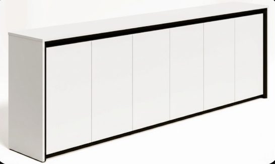 M20-LC-2408 Cabinet (6-Door, Short) — White (M20 Collection, M20 series desk furniture) — Total Office Furniture