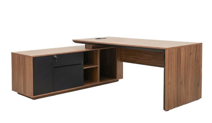 M20-LDC-2018 (Left Cabinet) L-Shaped Desk with Combo Cabinet (M20 Collection, M20 series desk furniture) — Total Office Furniture