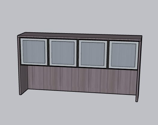 TL-114GD Hutch w Glass (Frosted) Door (TL Collection, TL series desk furniture) — Total Office Furniture