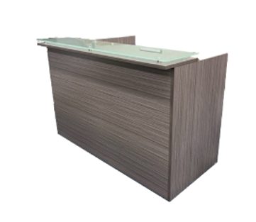 TL-184G Reception Desk — Driftwood (TL Collection, TL series desk furniture) — Total Office Furniture