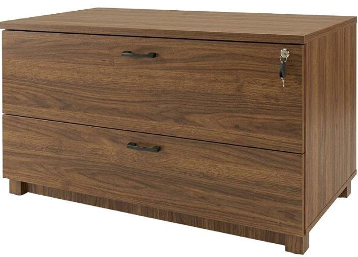 WD-112 Lateral File Cabinet 36" w/ Top — Walnut (WD Collection, WD series desk furniture) — Total Office Furniture