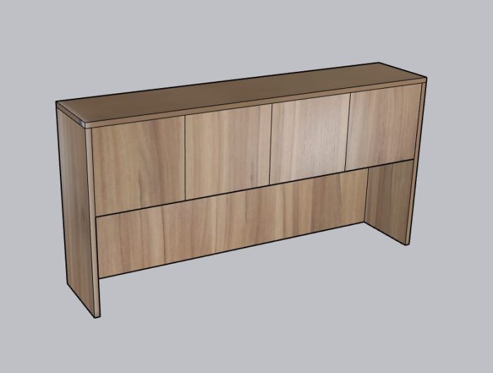 WD-114 Hutch w/ Door (WD Collection, WD series desk furniture) — Total Office Furniture