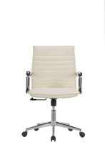 LC-105B White Vinyl Conference Chair - Seating Star