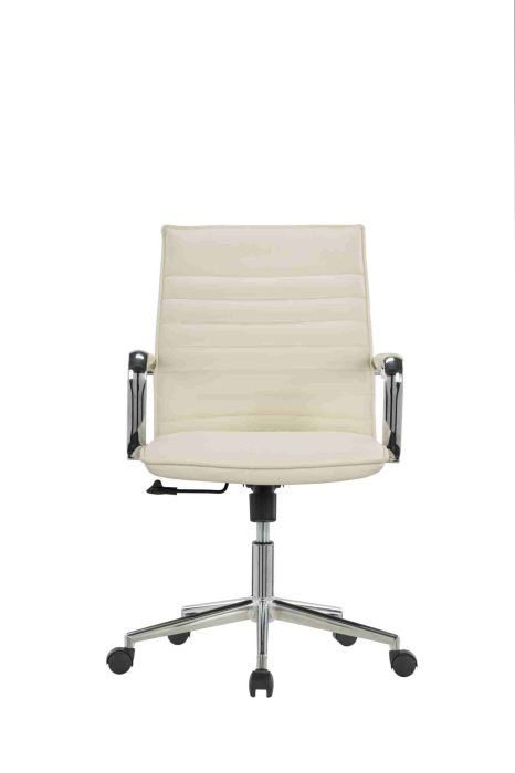 LC-105B White Vinyl Conference Chair