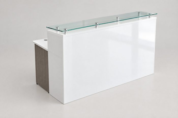 CL Reception Desk Set — 71″ Desk + Reception Riser + Box/File Pedestal